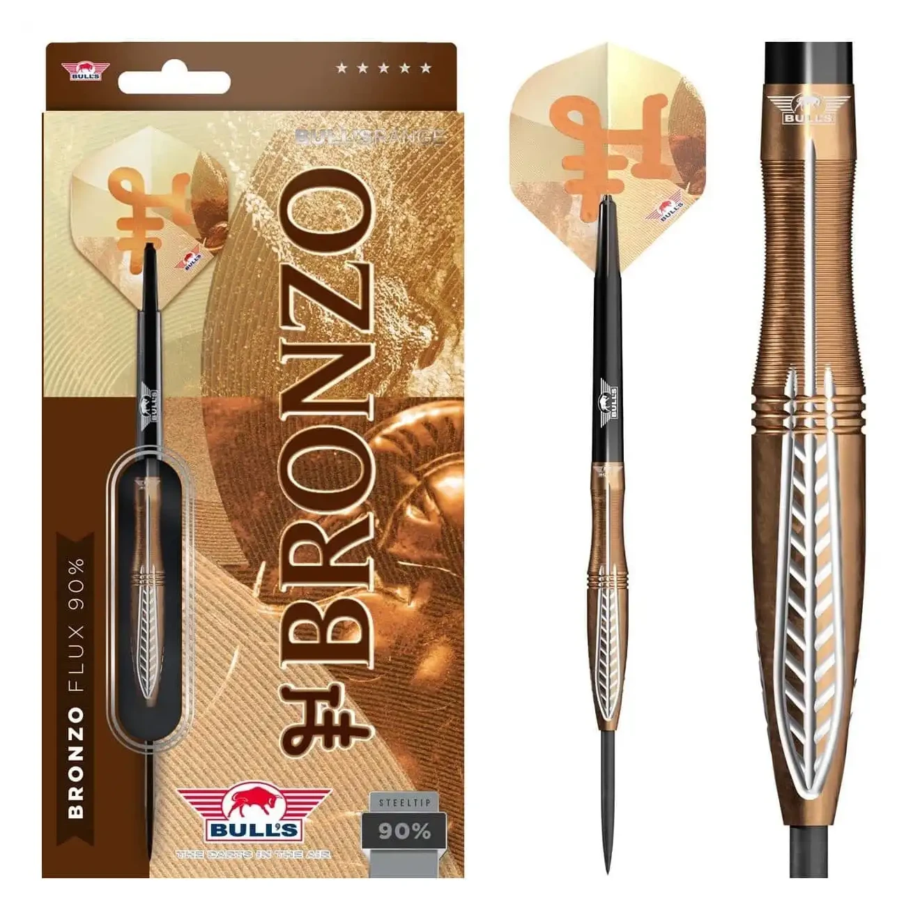 Bulls NL Bronzo Flux 90% Tungsten Steel Tip Darts 