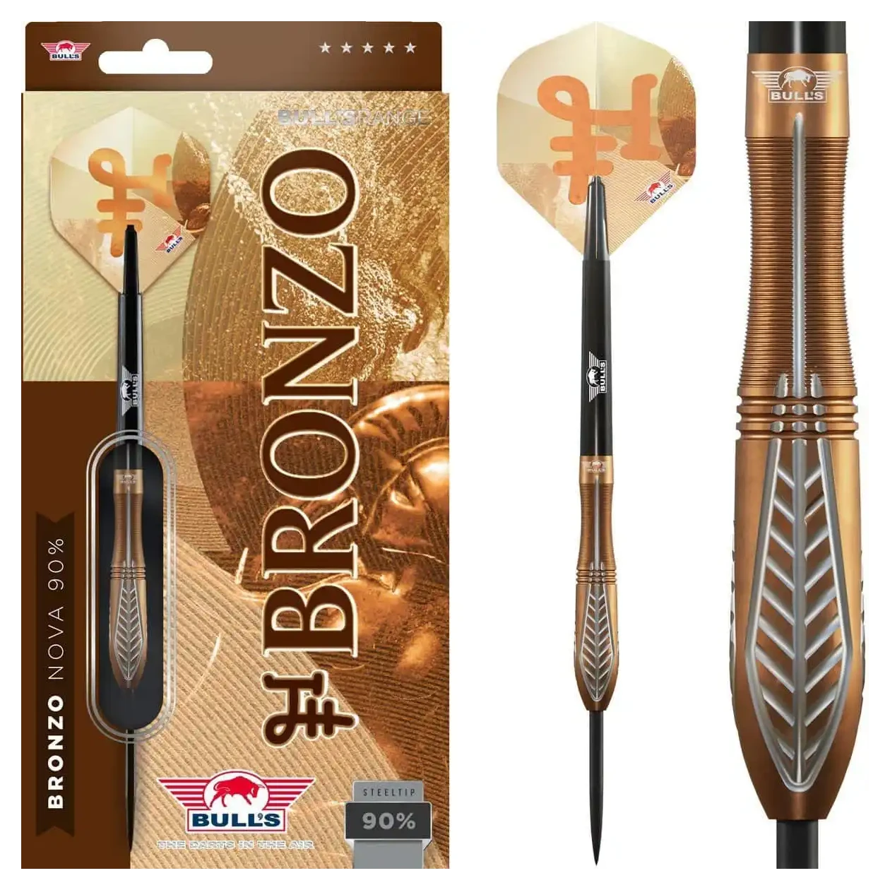 Bulls NL Bronzo Nova 90% Tungsten Steel Tip Darts