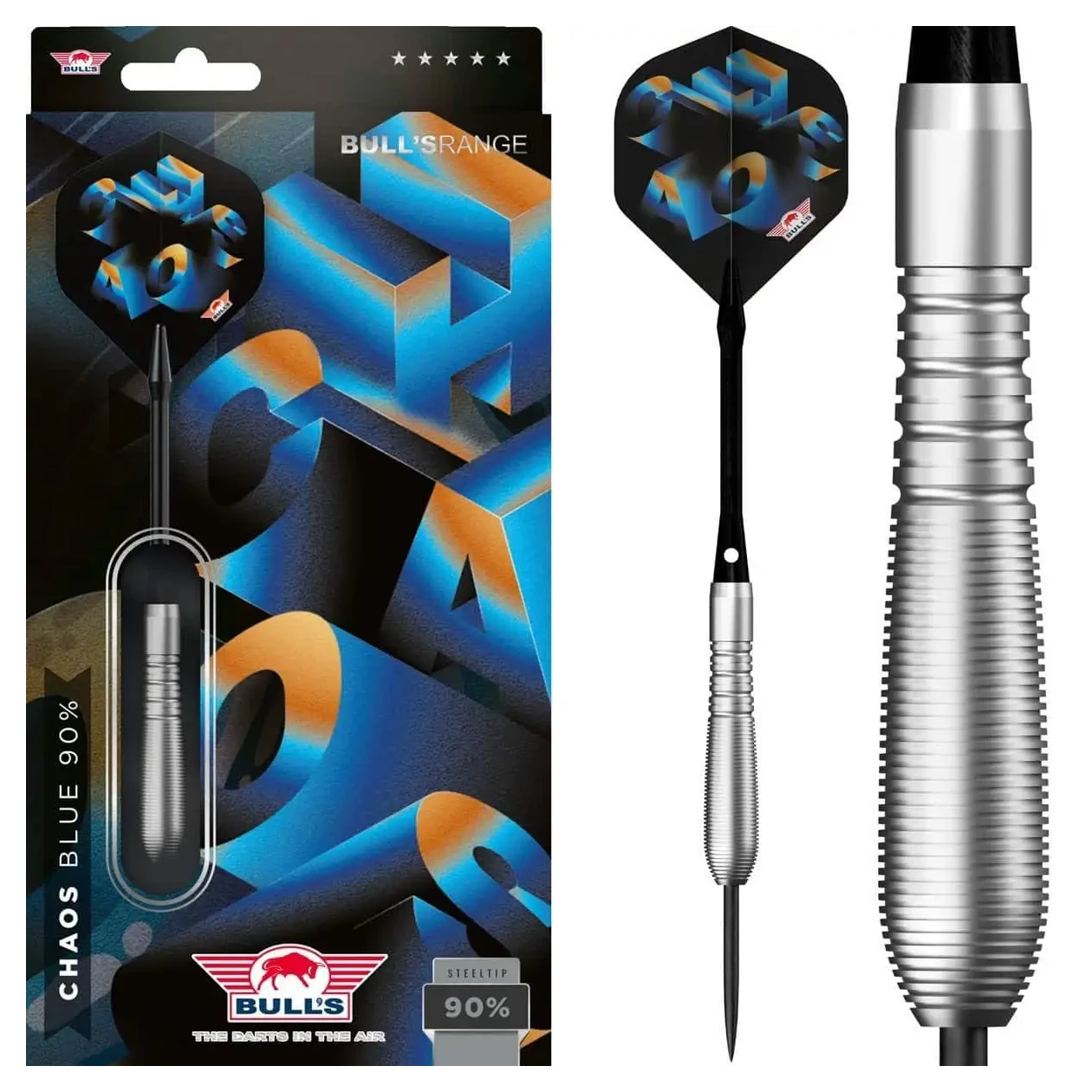 Bulls NL Chaos Blue 90% Tungsten Steel Tip Darts