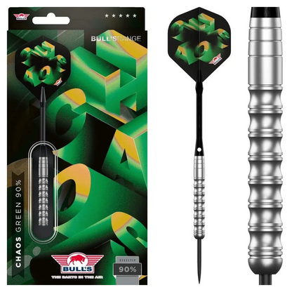 Bulls NL Chaos Green 90% Tungsten Steel Tip Darts