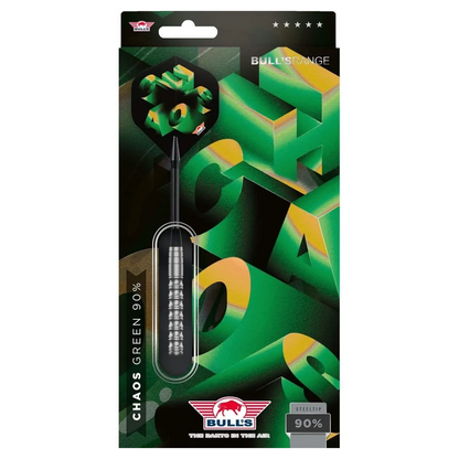 Bulls NL Chaos Green 90% Tungsten Steel Tip Darts