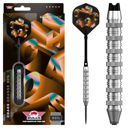 Bulls NL Chaos Orange 90% Tungsten Steel Tip Darts