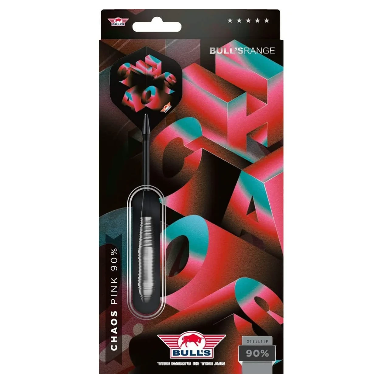 Bulls NL Chaos Pink 90% Tungsten Steel Tip Darts