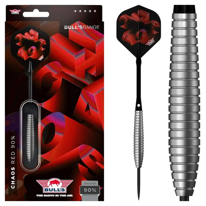 Bulls NL Chaos Red 90% Tungsten Steel Tip Darts 