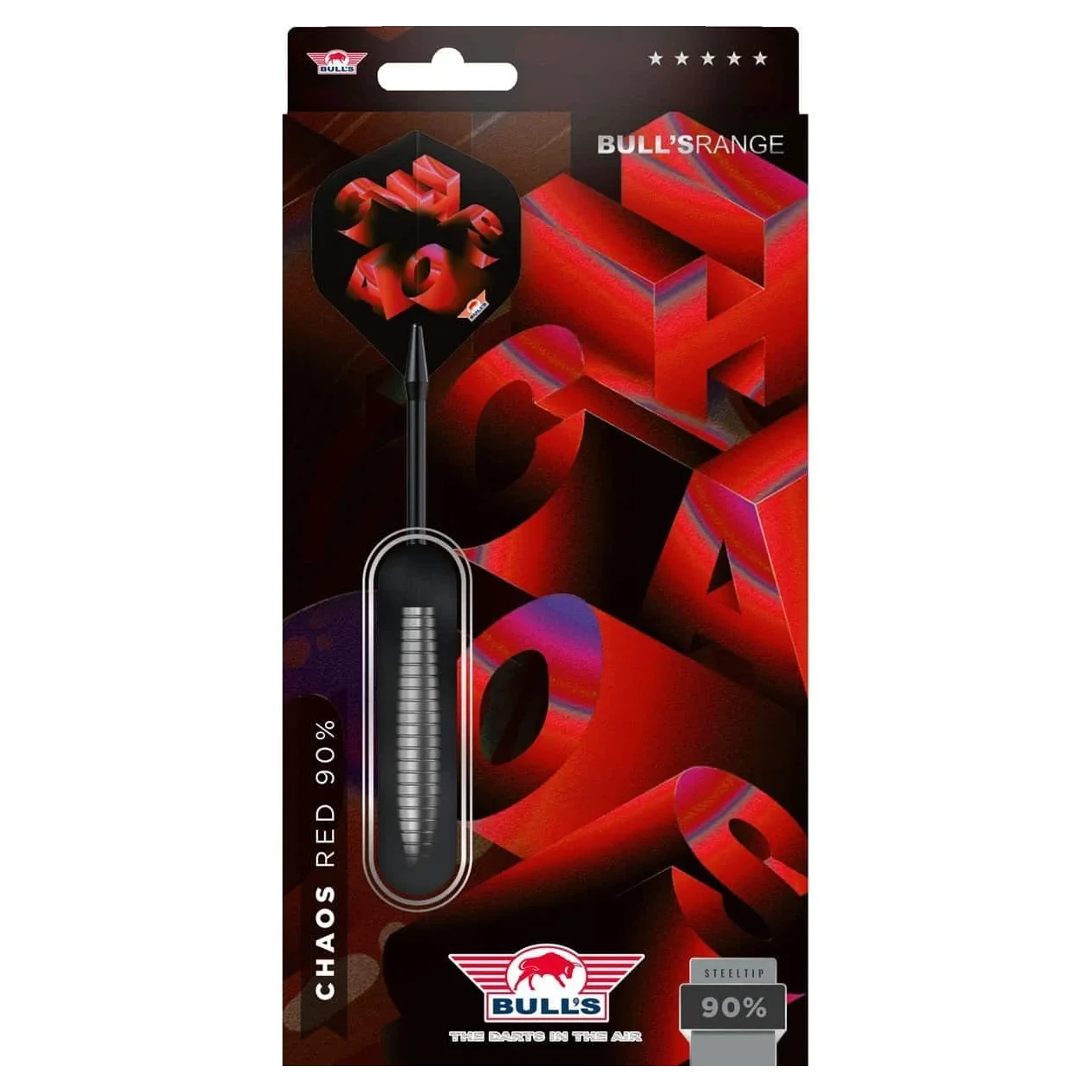 Bulls NL Chaos Red 90% Tungsten Steel Tip Darts 