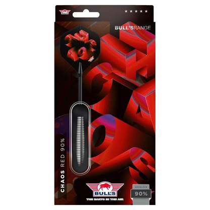 Bulls NL Chaos Red 90% Tungsten Steel Tip Darts 