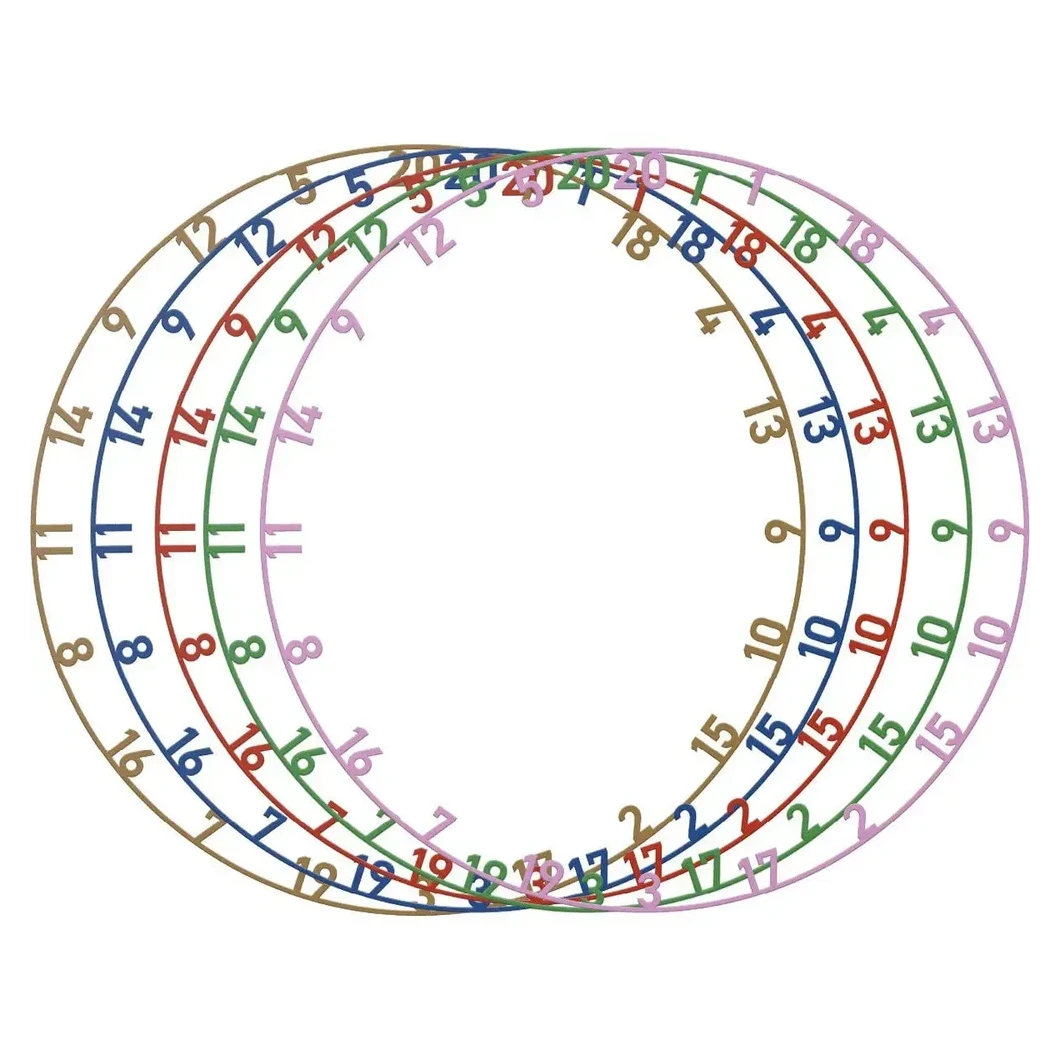 Bulls NL Colorful Dartboard Matt Number Ring Set 5 Pcs