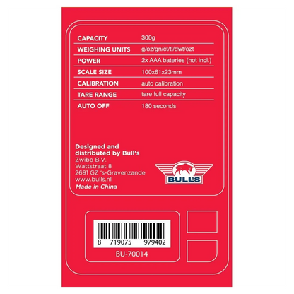 Bulls NL Pocket Darts Scale