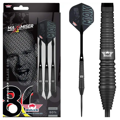 Bulls NL Max Hopp 80% Black Tungsten Steel Tip Darts 