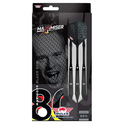 Bulls NL Max Hopp 80% Black Tungsten Steel Tip Darts 