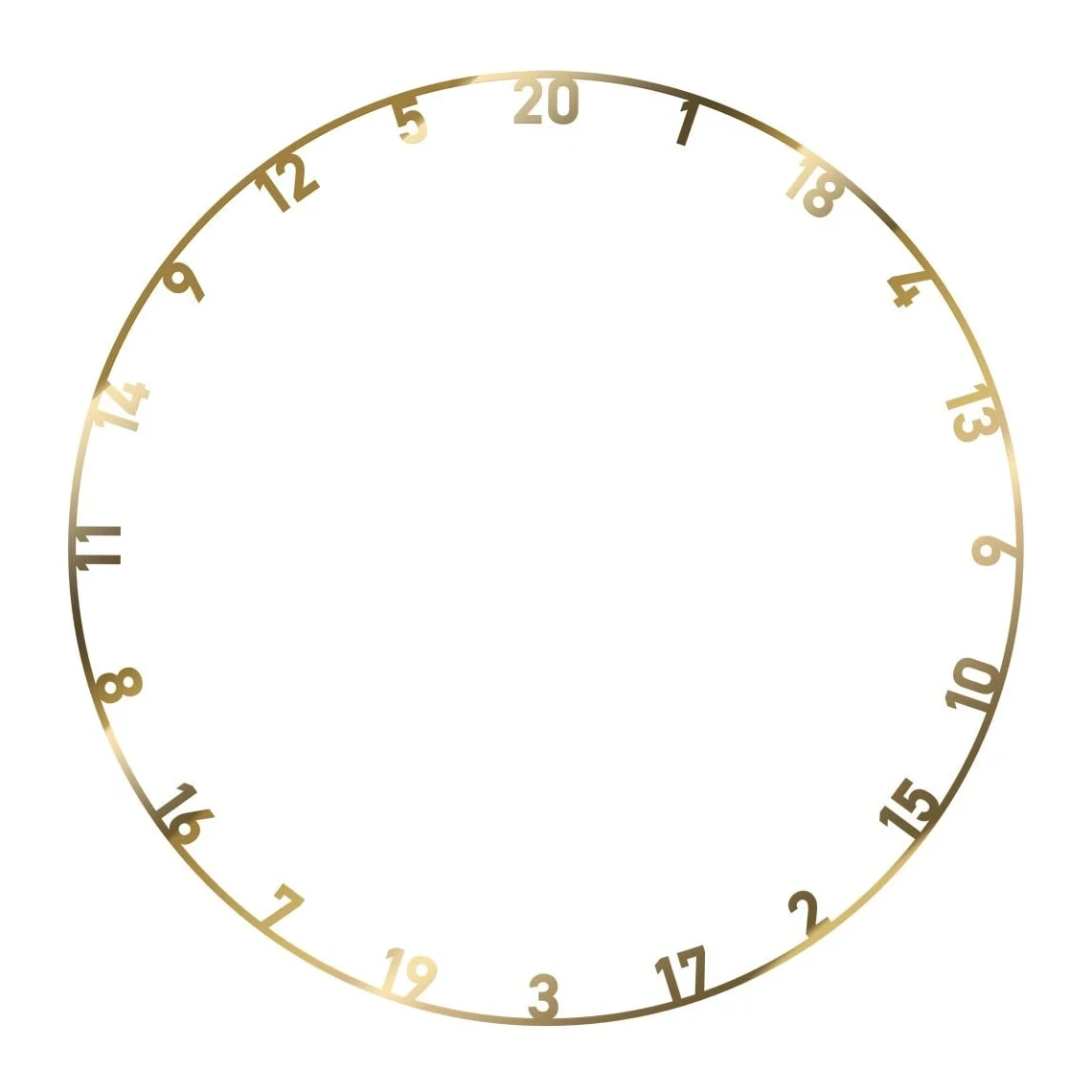 Bulls NL Metal Dartboard Number Ring Set 3pcs Gold