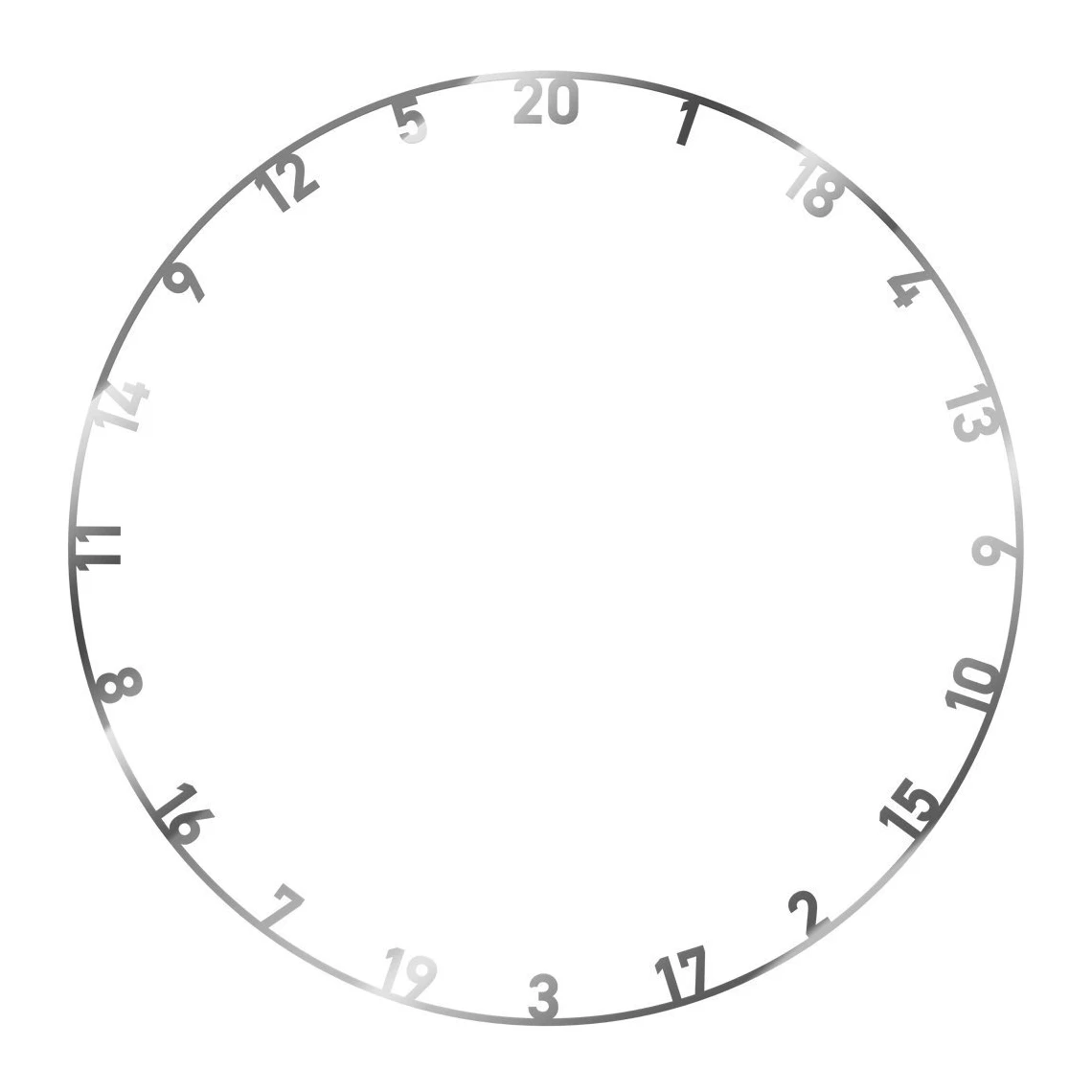 Bulls NL Metal Dartboard Number Ring Set 3pcs Silver