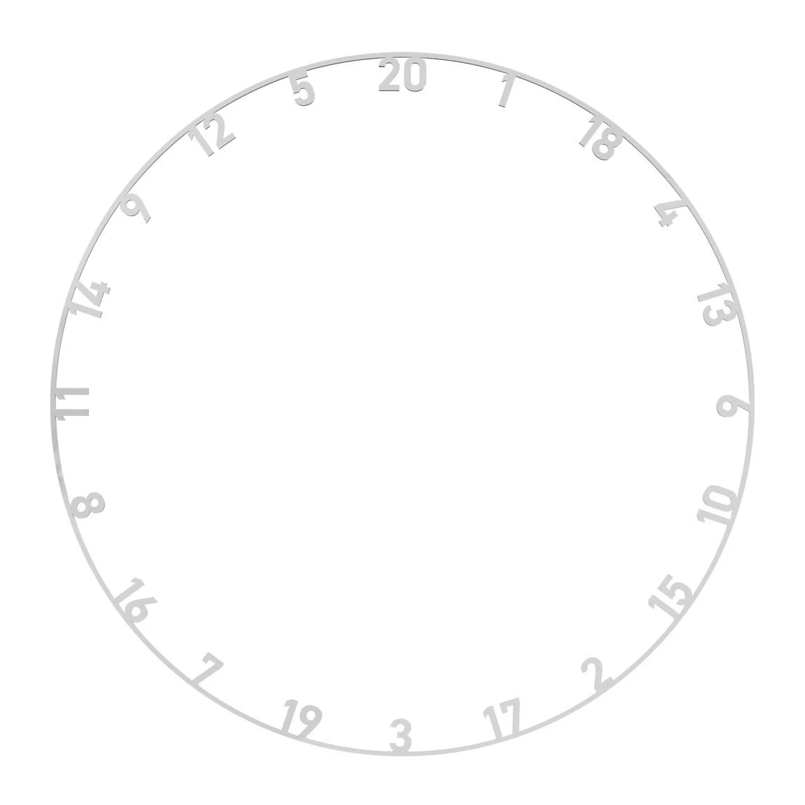 Bulls NL Metal Dartboard Number Ring Set 3pcs Matt Silver