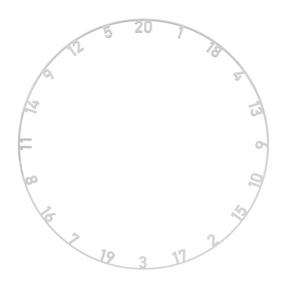 Bulls NL Metal Dartboard Number Ring Set 3pcs Matt Silver