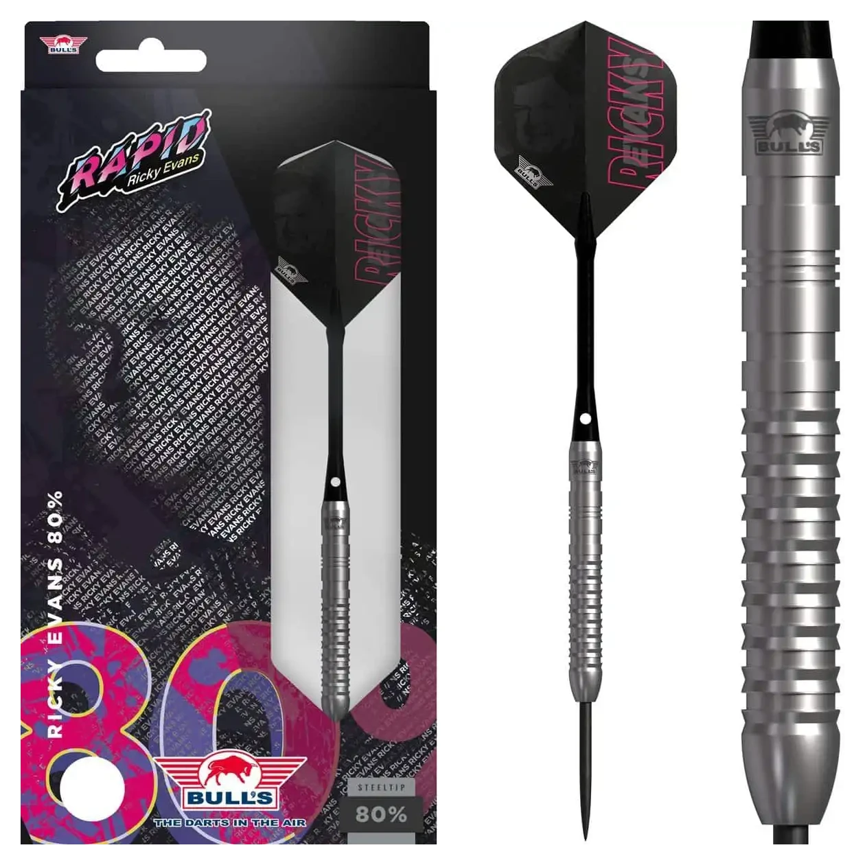 Bulls NL Ricky Evans E2 80% Tungsten Steel Tip Darts