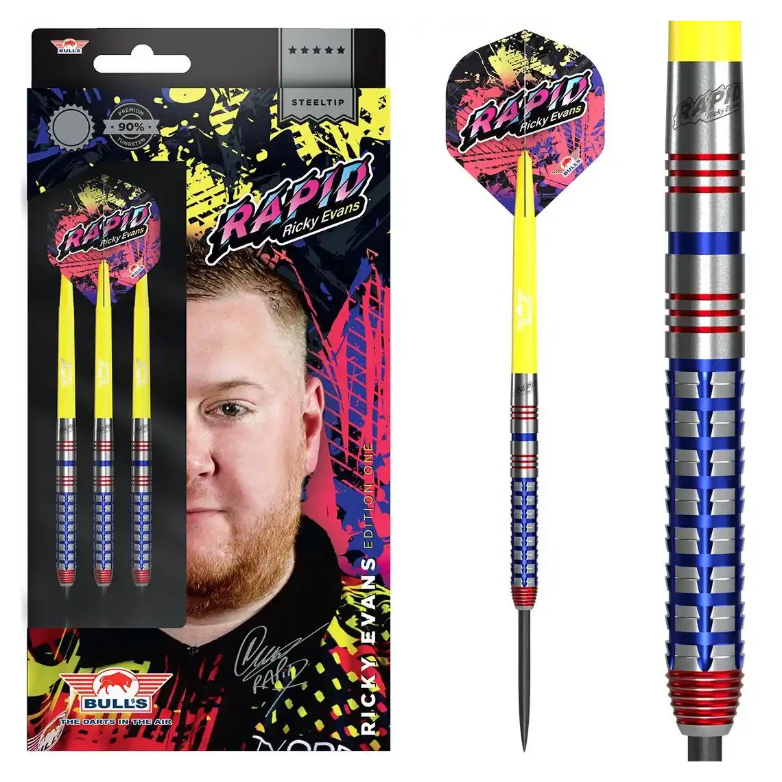 Bulls NL Ricky Evans Edition 1 90% Tungsten Steel Tip Darts