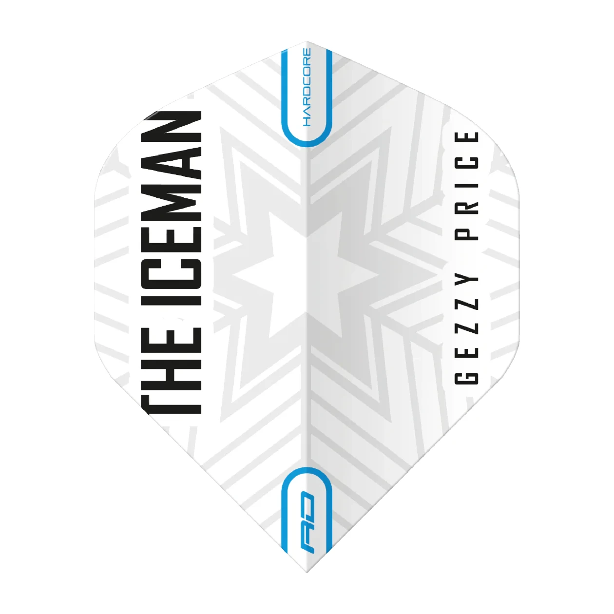 Red Dragon Hardcore Gerwyn Price White & Grey Snowflake Standard Extra Thick Dart Flights