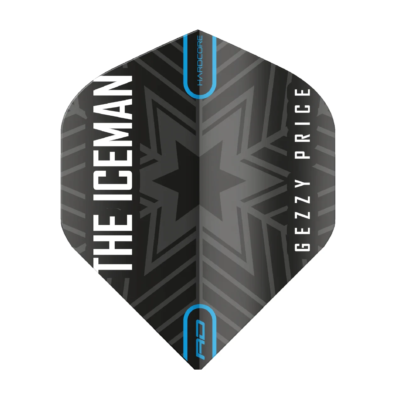 Red Dragon Hardcore Gerwyn Price Black & Grey Snowflake Standard Extra Thick Dart Flights