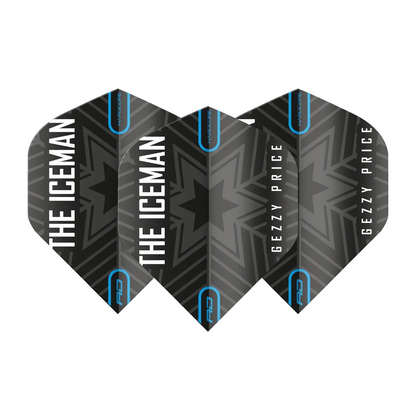 Red Dragon Hardcore Gerwyn Price Black & Grey Snowflake Standard Extra Thick Dart Flights