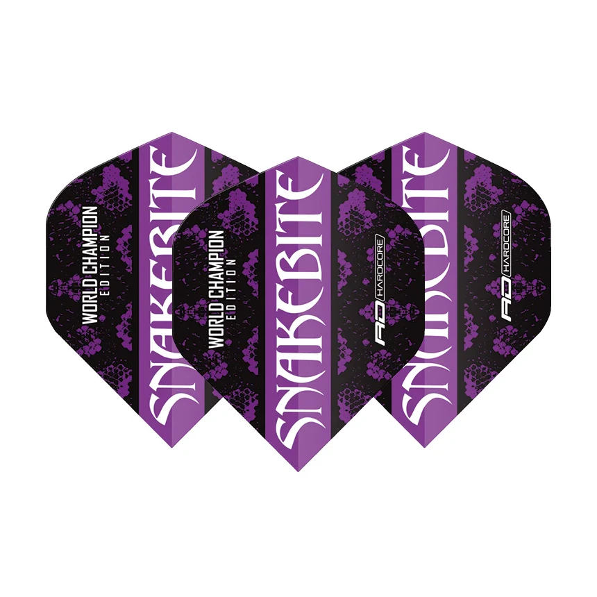 Red Dragon Peter Wright Snakebite World Champion Edition Black Strike Hardcore Dart Flights x3