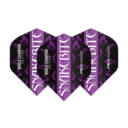 Red Dragon Peter Wright Snakebite World Champion Edition Black Strike Hardcore Dart Flights x3