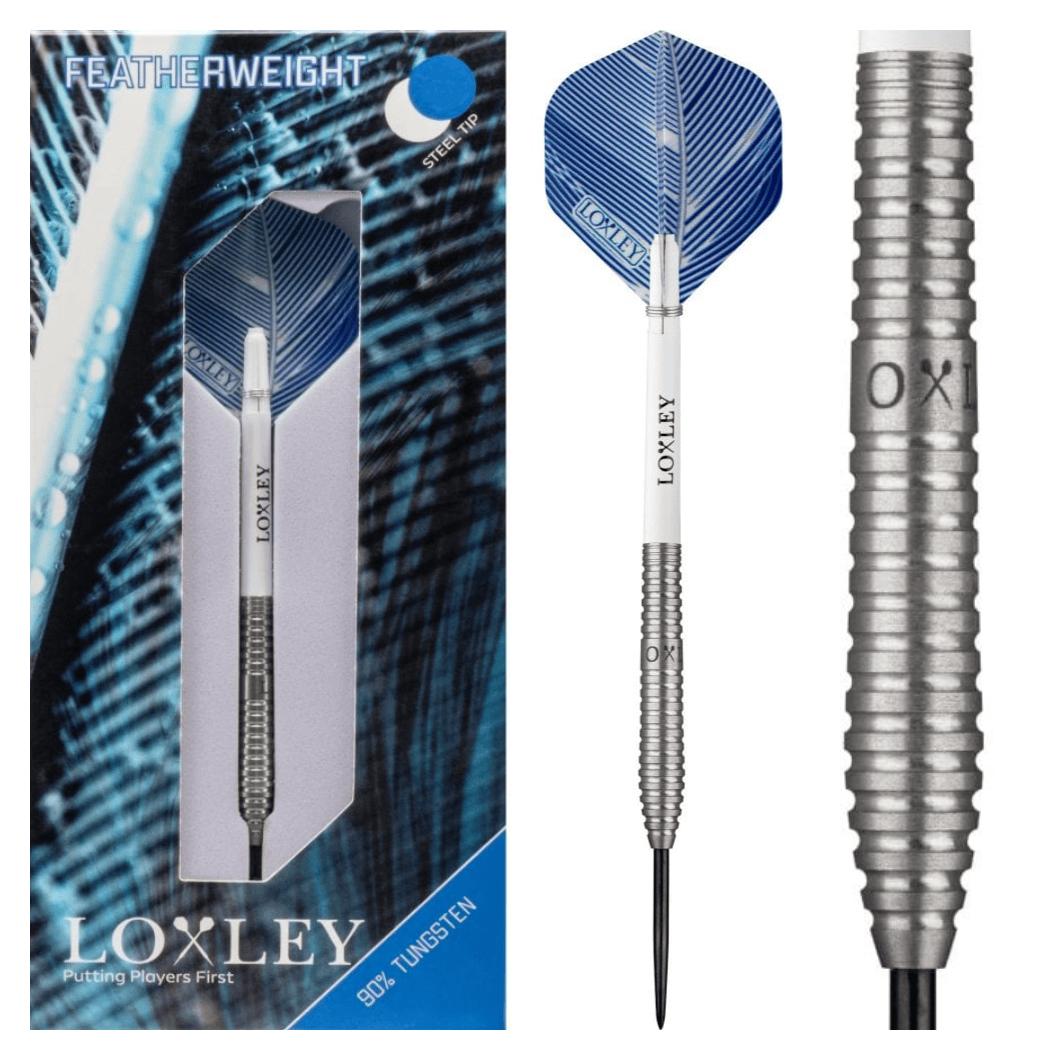 Loxley Featherweight Steel Tip Darts - Blue - 18g Packaging