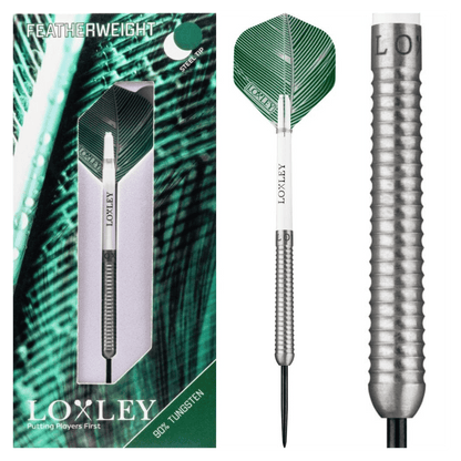 Loxley Featherweight Steel Tip Darts - Green - 19g Packaging