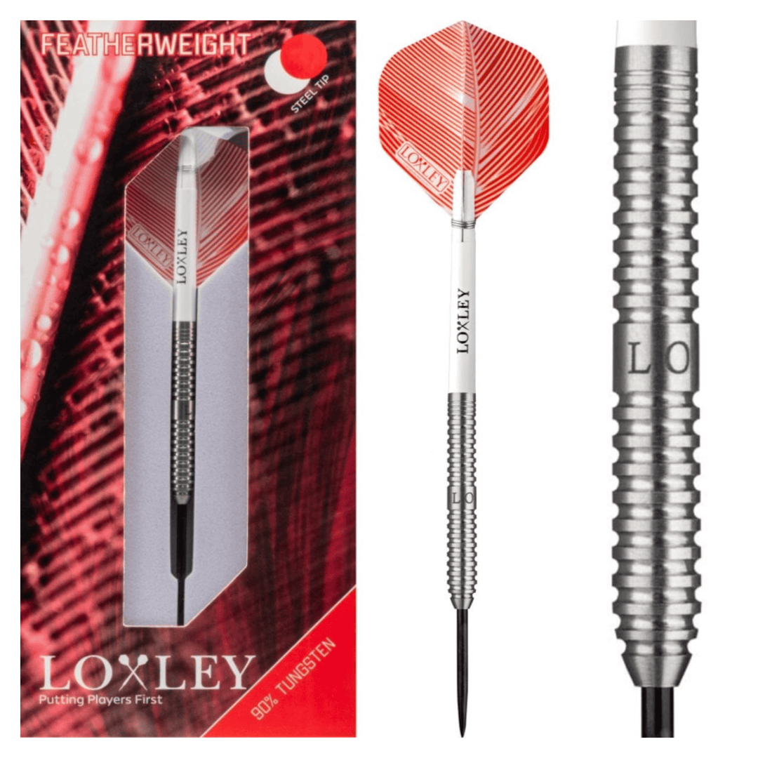 Loxley Featherweight Steel Tip Darts - Red - 17g Package