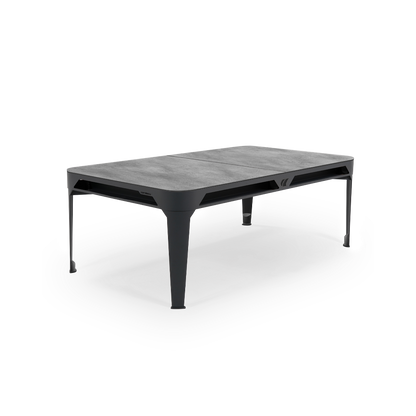 Cornilleau HYPHEN Outdoor Pool Table - Black Frame / Light Grey Cloth pictured with the optional grey table top