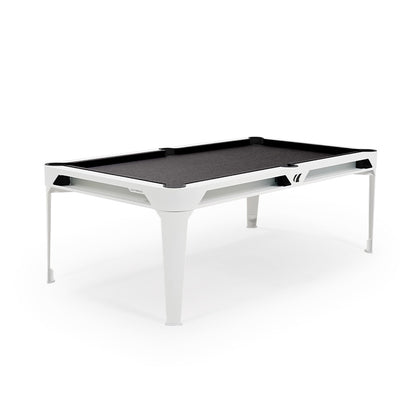 Cornilleau HYPHEN Outdoor Pool Table - White Frame / Dark Grey Cloth with black pockets