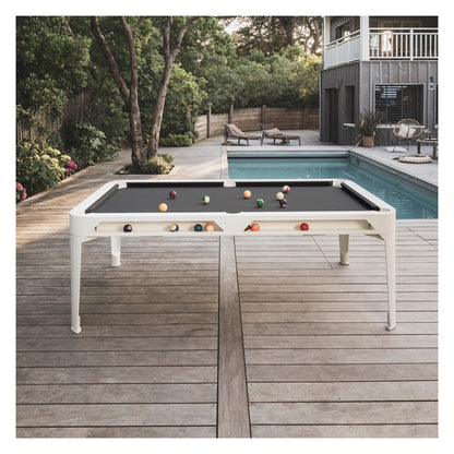 Cornilleau HYPHEN Outdoor Pool Table - White Frame / Dark Grey Cloth