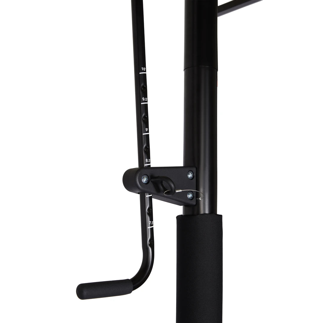 NET1 Millennium Basketball Hoop height adjust lever close up