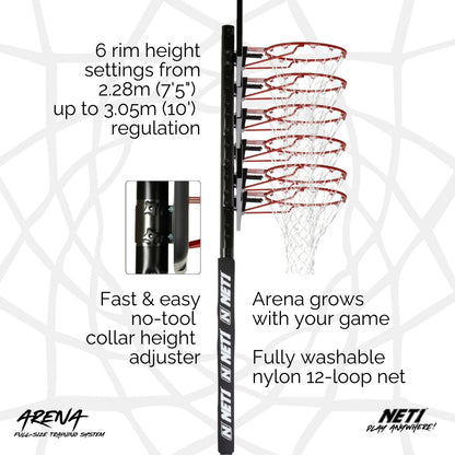 NET1 Arena Basketball Hoop Height Adjust