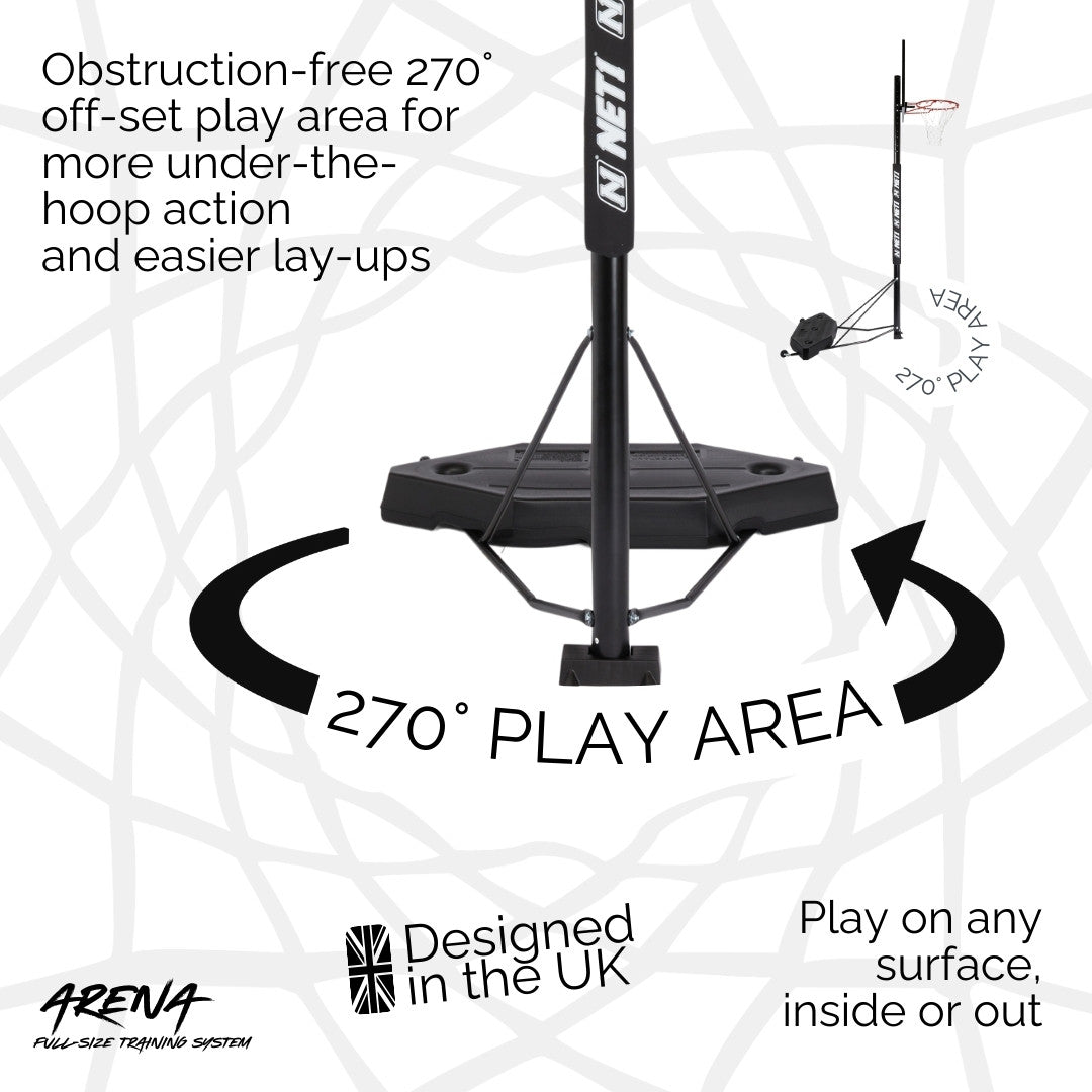 NET1 Arena Basketball Hoop Playing area