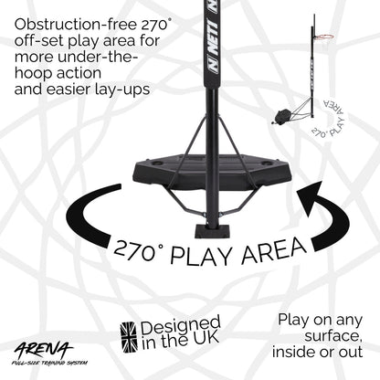 NET1 Arena Basketball Hoop Playing area