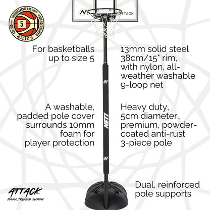 NET1 Attack Basketball Hoop