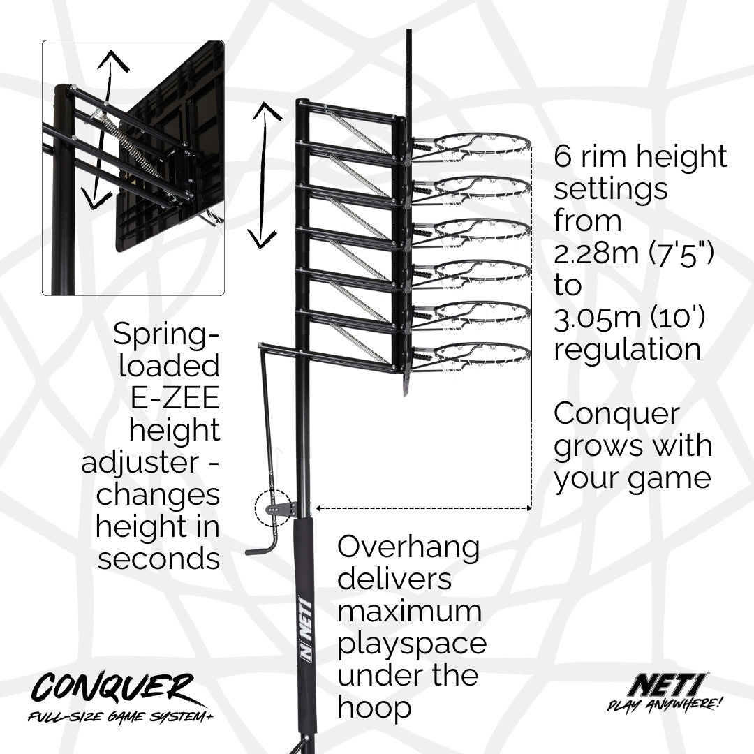 NET1 Conquer Basketball Hoop