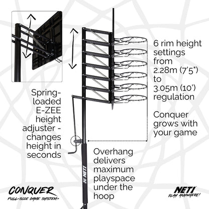 NET1 Conquer Basketball Hoop