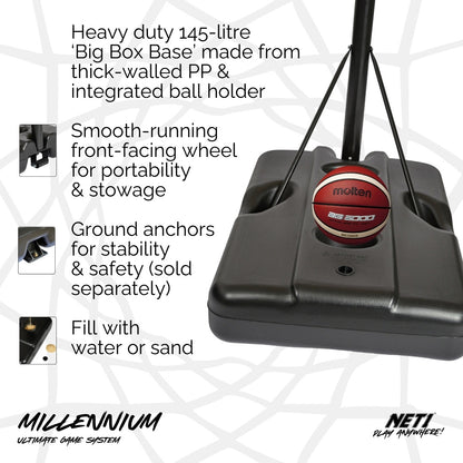 NET1 Millennium Basketball Hoop infographic