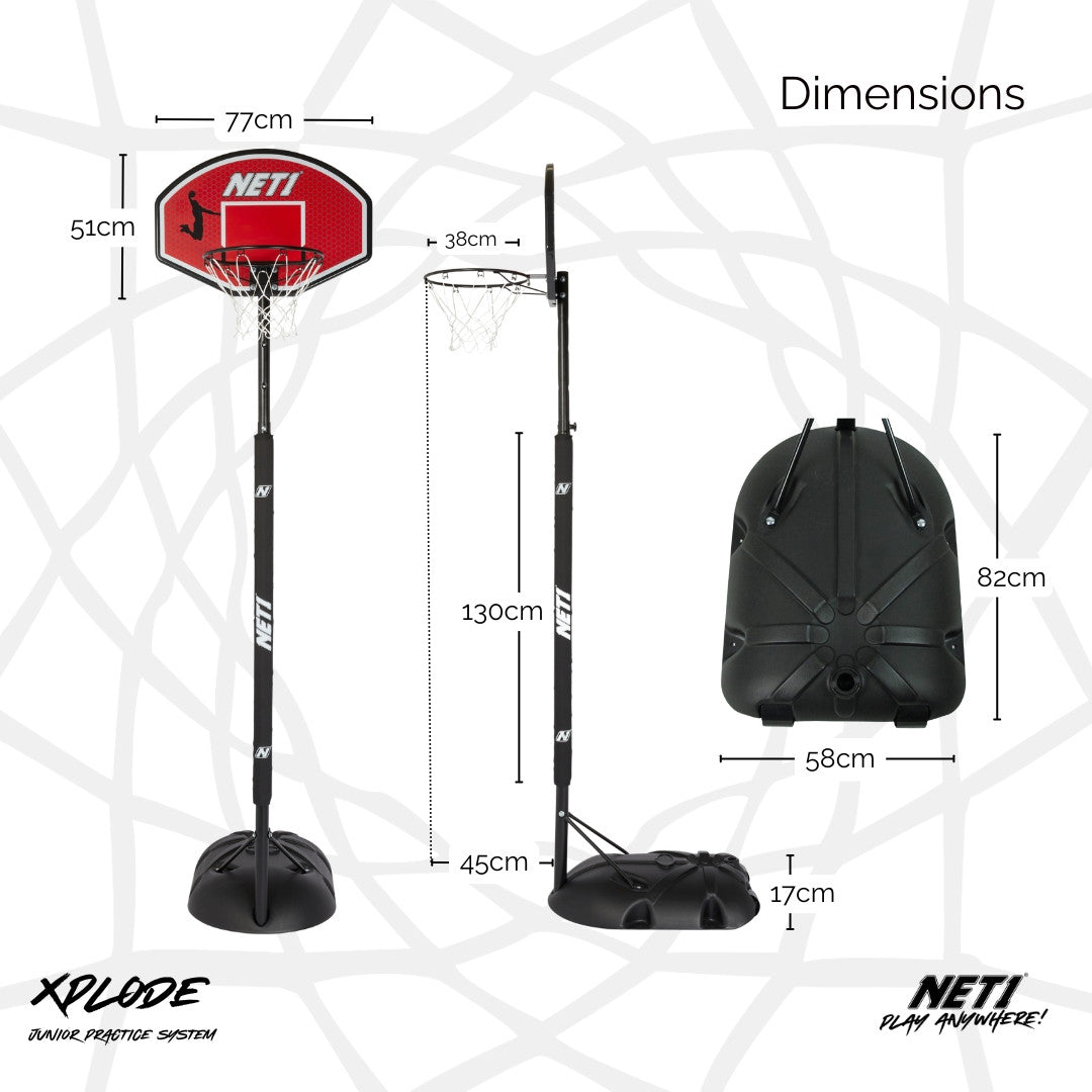 NET1 Xplode Basketball Hoop dimensions