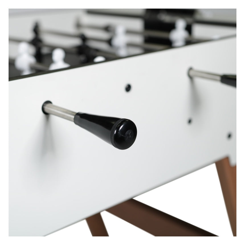 Cornilleau ORIGIN Outdoor Duo Football Table - White. Close up of player handle