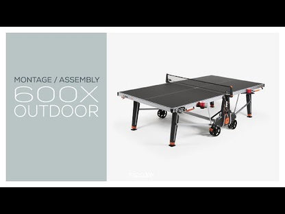 Cornilleau 600X Performance Black Outdoor Table Tennis Table